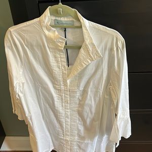 NWT. TUCKERNUCK tuxedo shirt with bell sleeves. Size L.